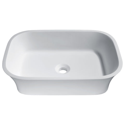 LS-AZ301 - ANZZI Ajeet Solid Surface Vessel Sink in White