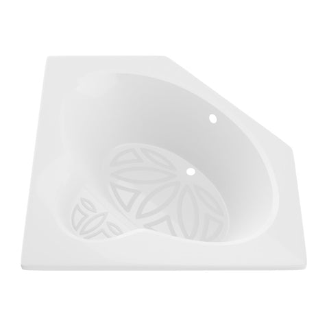 AZ6060SS - ANZZI Rana 5 ft. Acrylic Center Drain Corner Bathtub in White