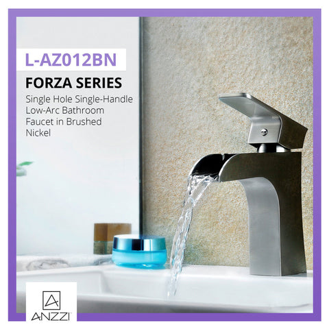 ANZZI Forza Series Single Hole Single-Handle Low-Arc Bathroom Faucet