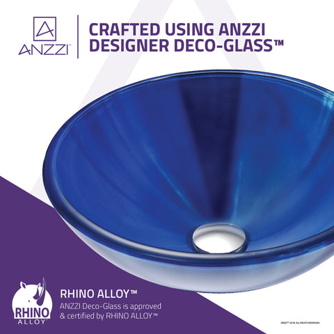 ANZZI Meno Series Deco-Glass Vessel Sink