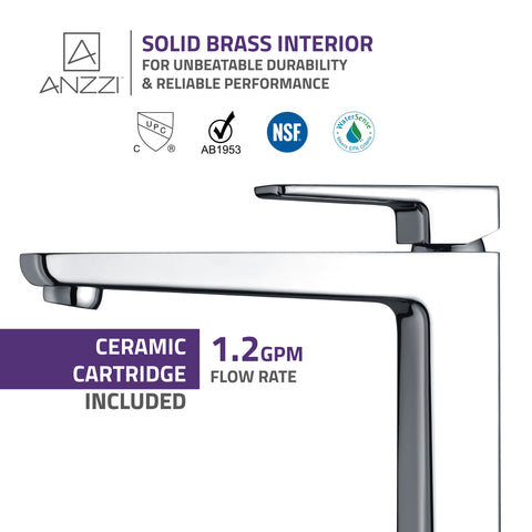Valor Single Hole Single-Handle Bathroom Faucet in Polished Chrome with Soap Dish and Toothbrush Holder