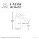 L-AZ104BN - Anfore Single Hole Single Handle Bathroom Faucet in Brushed Nickel