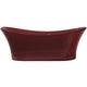 ANZZI Azul 5.8 ft. Solid Surface Center Drain Freestanding Bathtub in Deep Red