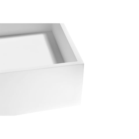 ANZZI Pascal Solid Surface Vessel Sink in Matte White