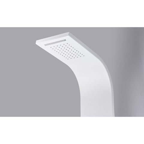 ANZZI Arena Series 60 in. Full Body Shower Panel System with Heavy Rain Shower and Spray Wand in White