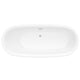 ANZZI Britt 59 in. Acrylic Flatbottom Freestanding Bathtub in White