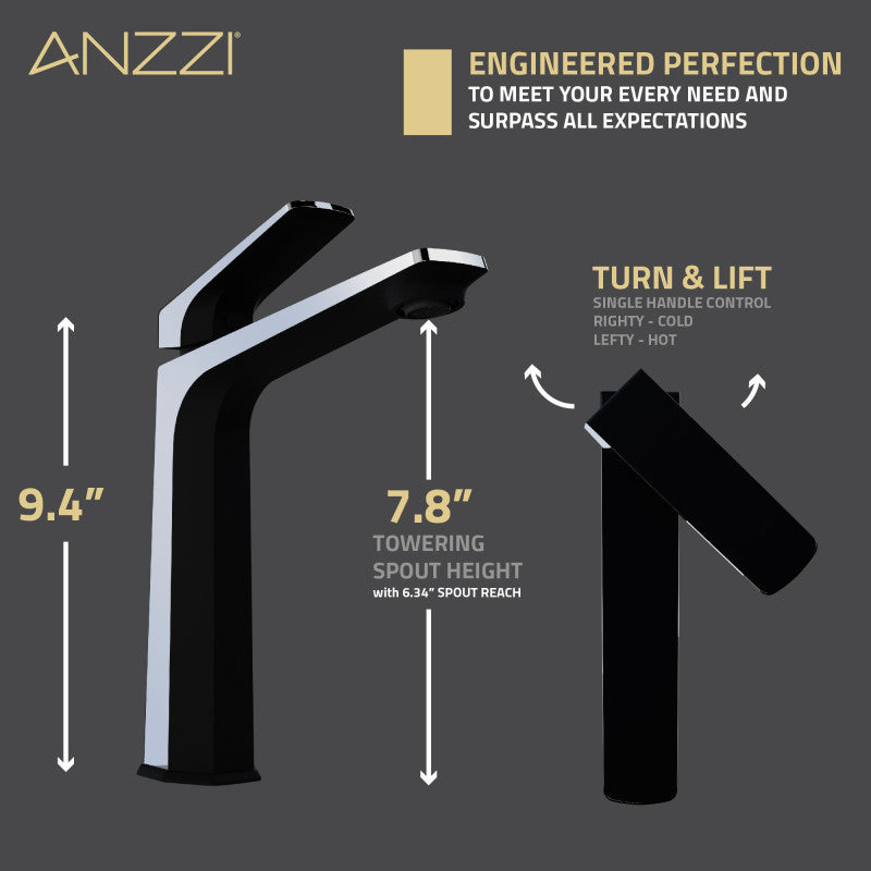 L-AZ904MB-BG - ANZZI Single Handle Single Hole Bathroom Vessel 