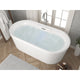 FT-AZ087 - ANZZI Jetson Series 67" Air Jetted Freestanding Acrylic Bathtub in White