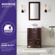 Montresor 24 in. W x 34 in. H Bathroom Vanity Set in Rich Walnut