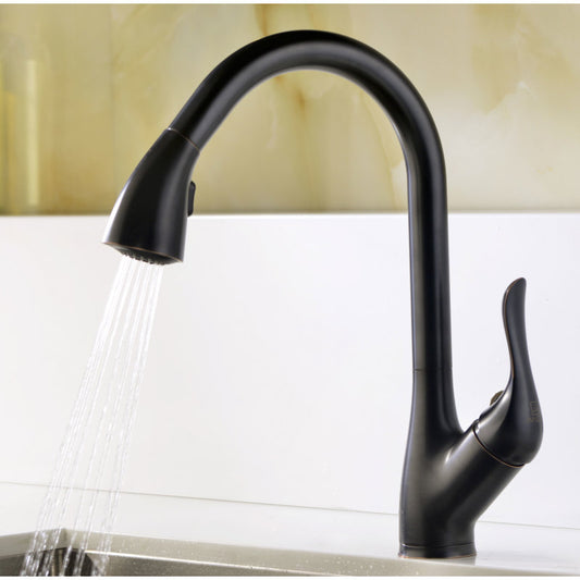 ANZZI MOORE Undermount 32 in. Double Bowl Kitchen Sink with Accent Faucet in Oil Rubbed Bronze