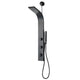 Cici Series 39 in. 2-Jetted Shower Tower with Heavy Rain Shower and Body Jets and Spray Wand in Matte black