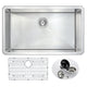 VANGUARD Undermount 32 in. Single Bowl Kitchen Sink with Sails Faucet