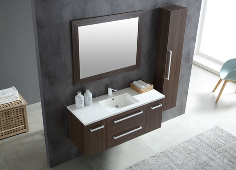 Conques 48 in. W x 20 in. H Bathroom Vanity in Rich Brown