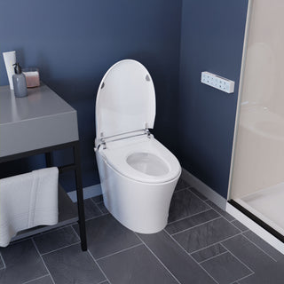 ANZZI Series 30 in. x 60 in. Left Drain Quick Fill Walk-In Whirlpool and Air Tub with Fast Drain and Smart Bidet Toilet