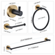 ANZZI 4-Piece Matte Black & Satin Brass Bathroom Accessories Set