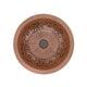 ANZZI Admiral 17 in. Handmade Vessel Sink in Polished Antique Copper with Floral Design Interior