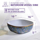 ANZZI Byzantian Series Ceramic Vessel Sink in Byzantine Mosaic Finish