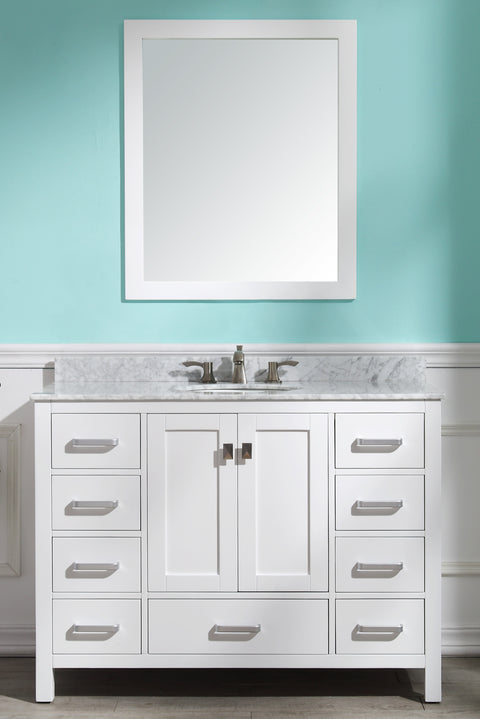 Chateau 48 in. W x 36 in. H Bathroom Bath Vanity Set in Rich White