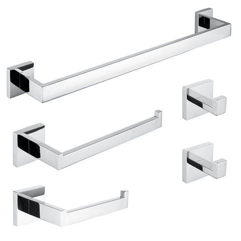 ANZZI 5-Piece Chrome Bathroom Accessories Set