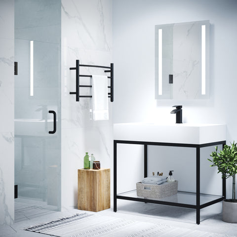 ANZZI Passion Series 24 in. by 72 in. Frameless Hinged shower door with Handle