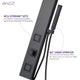 Dion Series 39 in. 2-Jetted Shower Tower with Heavy Rain Shower and Body Jets and Spray Wand in Matte black