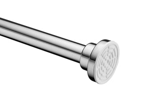 ANZZI Heavy Duty Adjustable Tension Rod (33" to 55" Range), No Drilling Required, Anti-Slip Rubber Ends, Stainless Steel Hooks Included