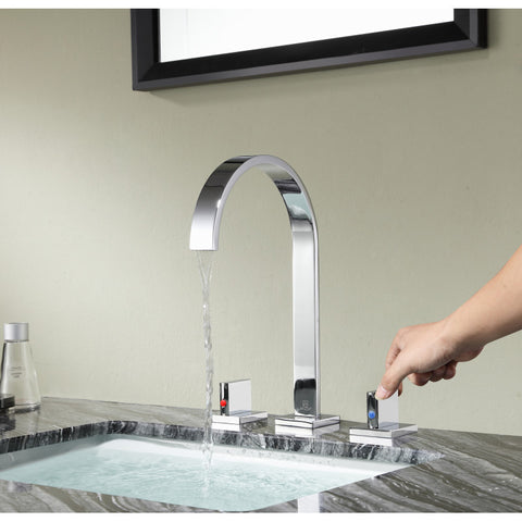 Sabre 8 in. Widespread 2-Handle High-Arc Bathroom Faucet