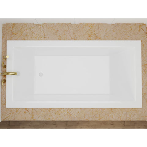 AZ3672VNS - ANZZI Illyrian 6 ft. Acrylic Reversible Drain Rectangular Bathtub in White