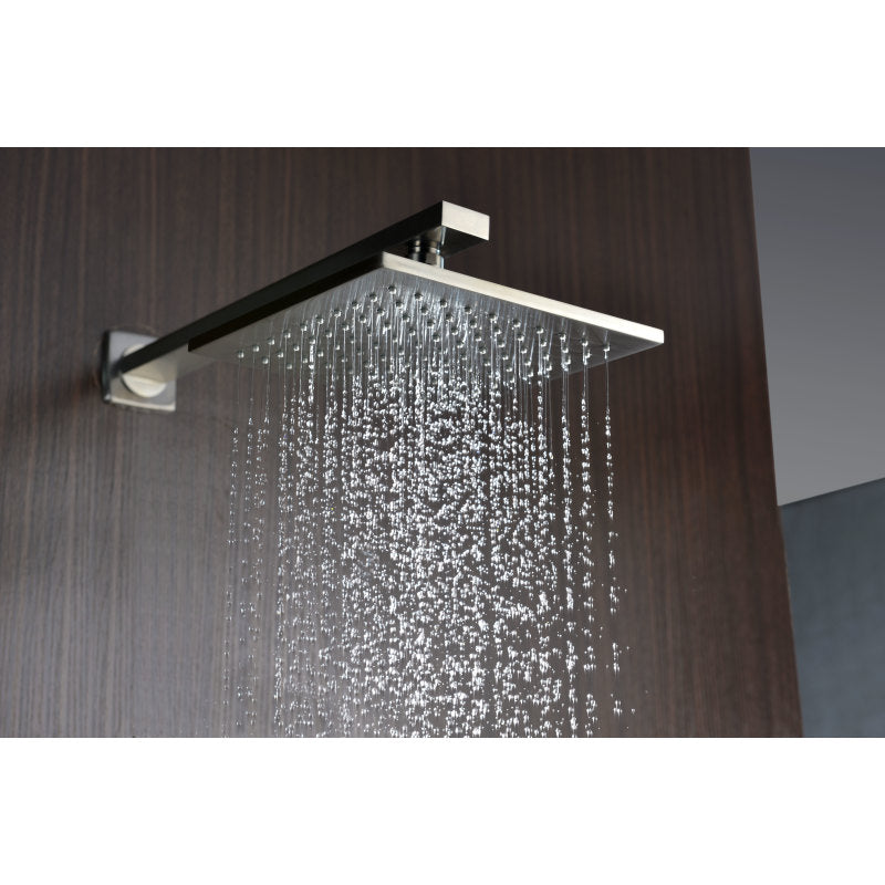 ANZZI Mezzo Series Single Handle Wall Mounted Showerhead and Bath Faucet  Set in Brushed Nickel