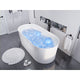 FT-AZ067 - ANZZI Jericho Series 67" Air Jetted Freestanding Acrylic Bathtub in White