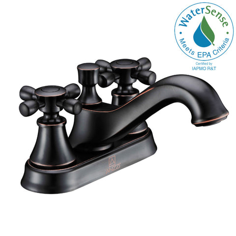 L-AZ006ORB - ANZZI Major Series 4 in. Centerset 2-Handle Mid-Arc Bathroom Faucet in Oil Rubbed Bronze