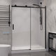 Rhodes Series 60 in. x 76 in. Frameless Sliding Shower Door with Handle