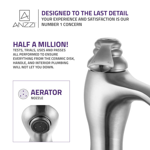 ANZZI Anfore Single Hole Single Handle Bathroom Faucet