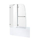 ANZZI 60 in. L x 30 in. W x 79 in. H Right Drain White Rectangular Tub with Frameless Hinged Tub Door in Polished Chrome