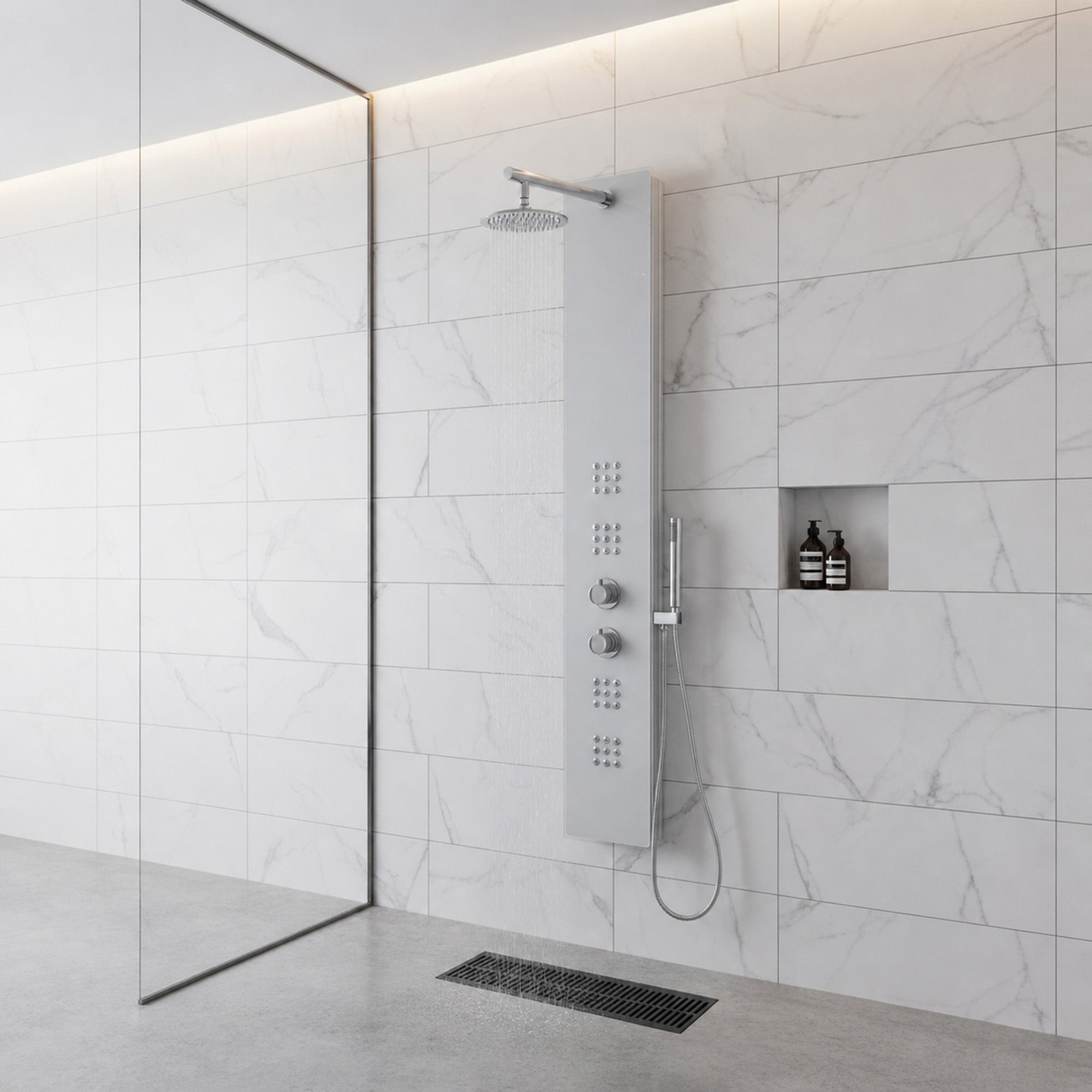 SP-AZ048 - ANZZI VELD Series 64 in. 2-Jetted Full Body Shower
