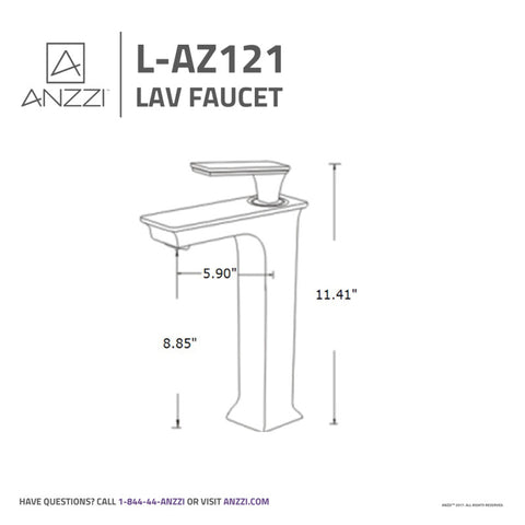 L-AZ121ORB - Saunter Single-Handle Vessel Bathroom Faucet in Oil Rubbed Bronze