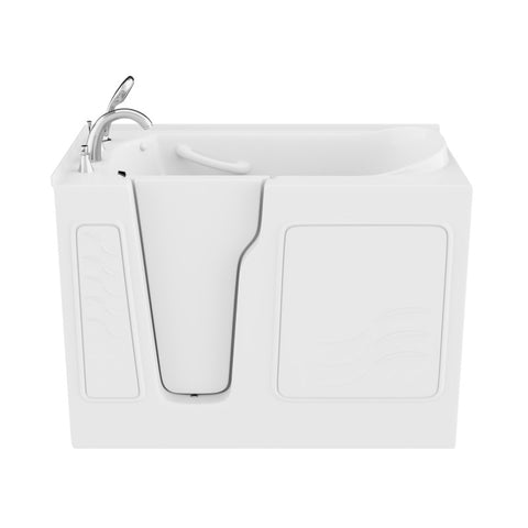 ANZZI Coupe Series 29 in. x 52 in. Left Drain Quick Fill Walk-In Soaking Tub in White