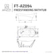 ANZZI Series 5.58 ft. Freestanding Bathtub