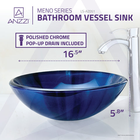 Meno Series Deco-Glass Vessel Sink