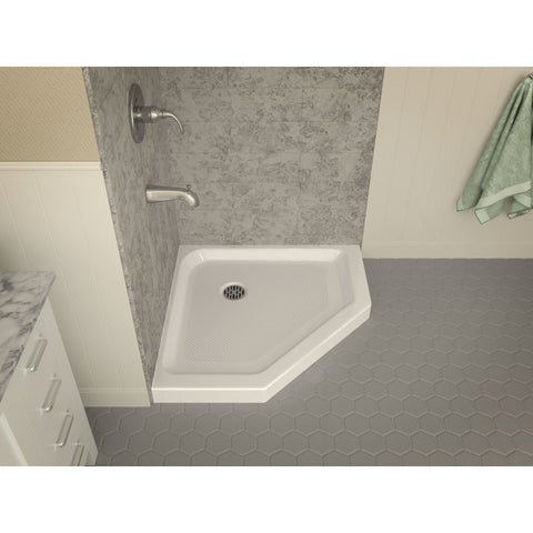 Randi 36 in. x 36 in. Neo-Angle Double Threshold Shower Base