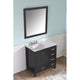 VT-MRCT0036-BK - ANZZI Chateau 36 in. W x 22 in. D Bathroom Bath Vanity Set in Black with Carrara Marble Top with White Sink