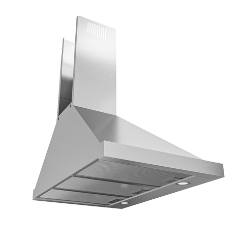 ANZZI 30-Inch 450 CFM 3-Speed Stainless Steel Wall Mount Convertible Pyramid Residential Range Hood with LED Lamp