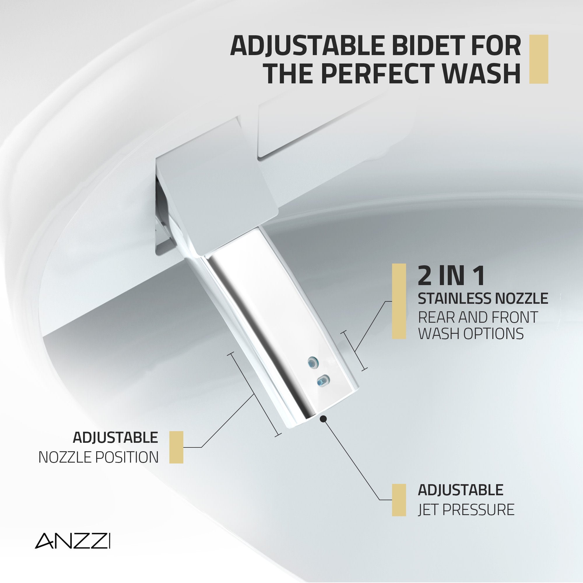 TL-ST823WH - ANZZI Juno 26 in. Smart Toilet and Bidet Set in White