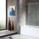 60 in. L x 30 in. W x 83 in. H Right Drain White Rectangular Tub with Frameless Sliding Tub Door in Polished Chrome