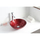 LS-AZ080 - ANZZI Rhythm Series Deco-Glass Vessel Sink in Lustrous Red