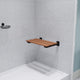ANZZI Bohemian Folding Teak Shower Seat (18.7" x 12.6"), 280 lbs Weight Capacity, Natural Teak Wood, ADA Compliant, Space-Saving Wall Mount