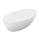 FT-AZ510 - ANZZI Cestino Series 67 in. x 36 in. Flat Bottom Solid Surface Freestanding Soaking Bathtub with Center Drain in Matte White