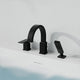 Nite Series Single-Handle Deck-Mount Roman Tub Faucet with Handheld Sprayer in Matte Black