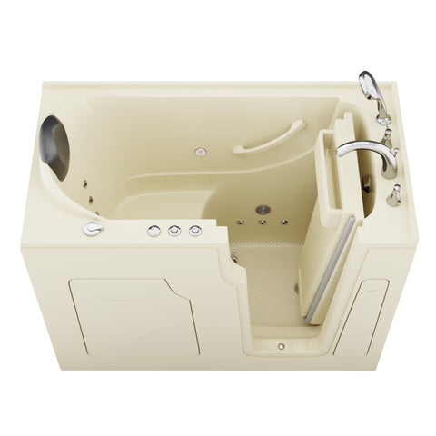 AZ2853RBH-CP - ANZZI Coupe Premier 53 - 60 in x 28 in. Right Drain Whirlpool Jetted Walk-in Tub in Biscuit