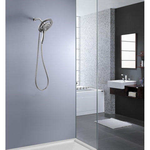 Magnetic Valkyrie Multi-Spray Retro-Fit 7.48 in. Dual Wall Mount Fixed and Handheld Shower Head with Magna-Diverter